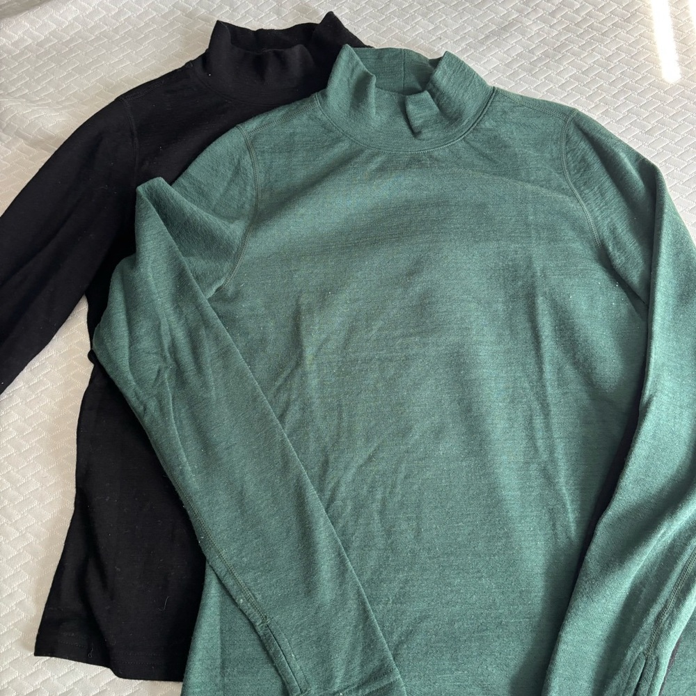 Wicked wool mock neck baselayer tops-set 2 for $25